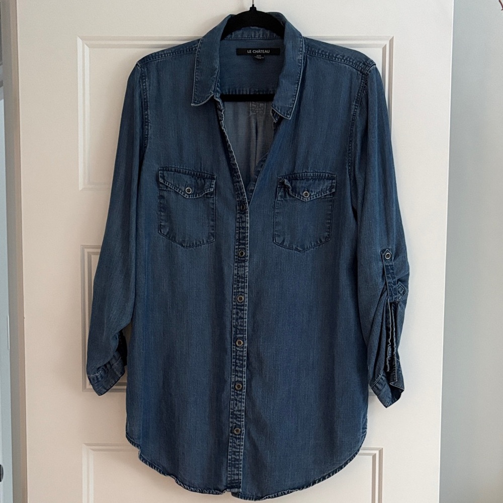 Le Chateau Indigo Denim Shirt